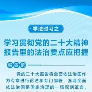 学法时习之｜学习贯彻党的二十大精神 报告里的法治要点应把握 ...