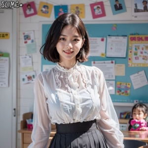 善良的女孩，笑起来甜甜的