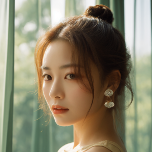 美女写真 | 静谧时光：窗前的时尚简约美学